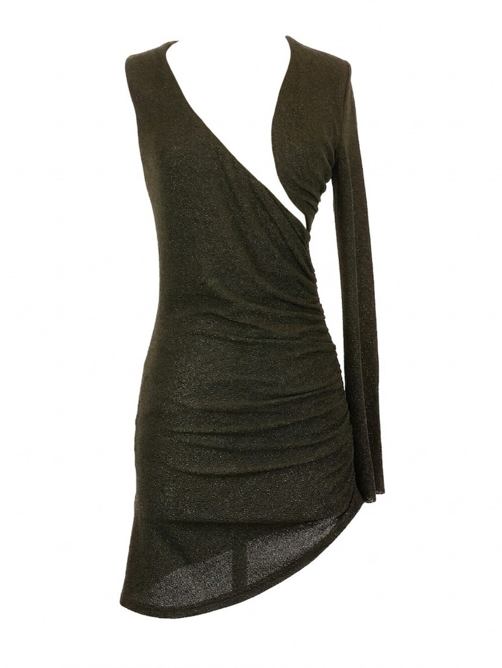 Atoir | The Macy One Shoulder Asymmetrical Mini Dress Size S In Graphite